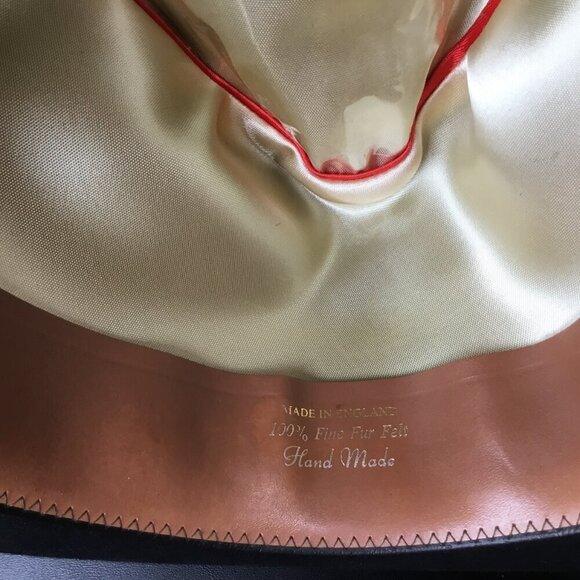 Worth & Worth Christy's London Fine Fur Felt NWOT Fedora Black 7 3/8 England - Picture 14 of 16